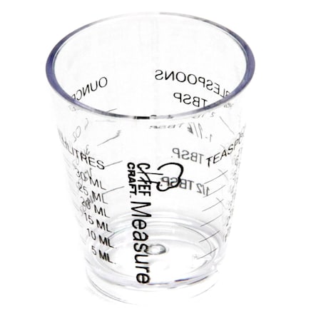 Chef Craft Corporati Chef Craft 1/8 cups Plastic Clear Measuring Cup 21283